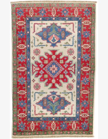 2' 7 x 4' 2 Hand Knotted Kazak Rug