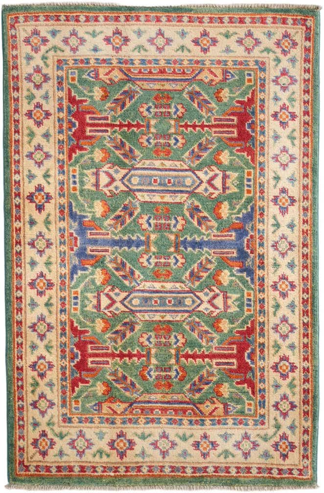 2' 7 x 4' Hand Knotted Kazak Rug