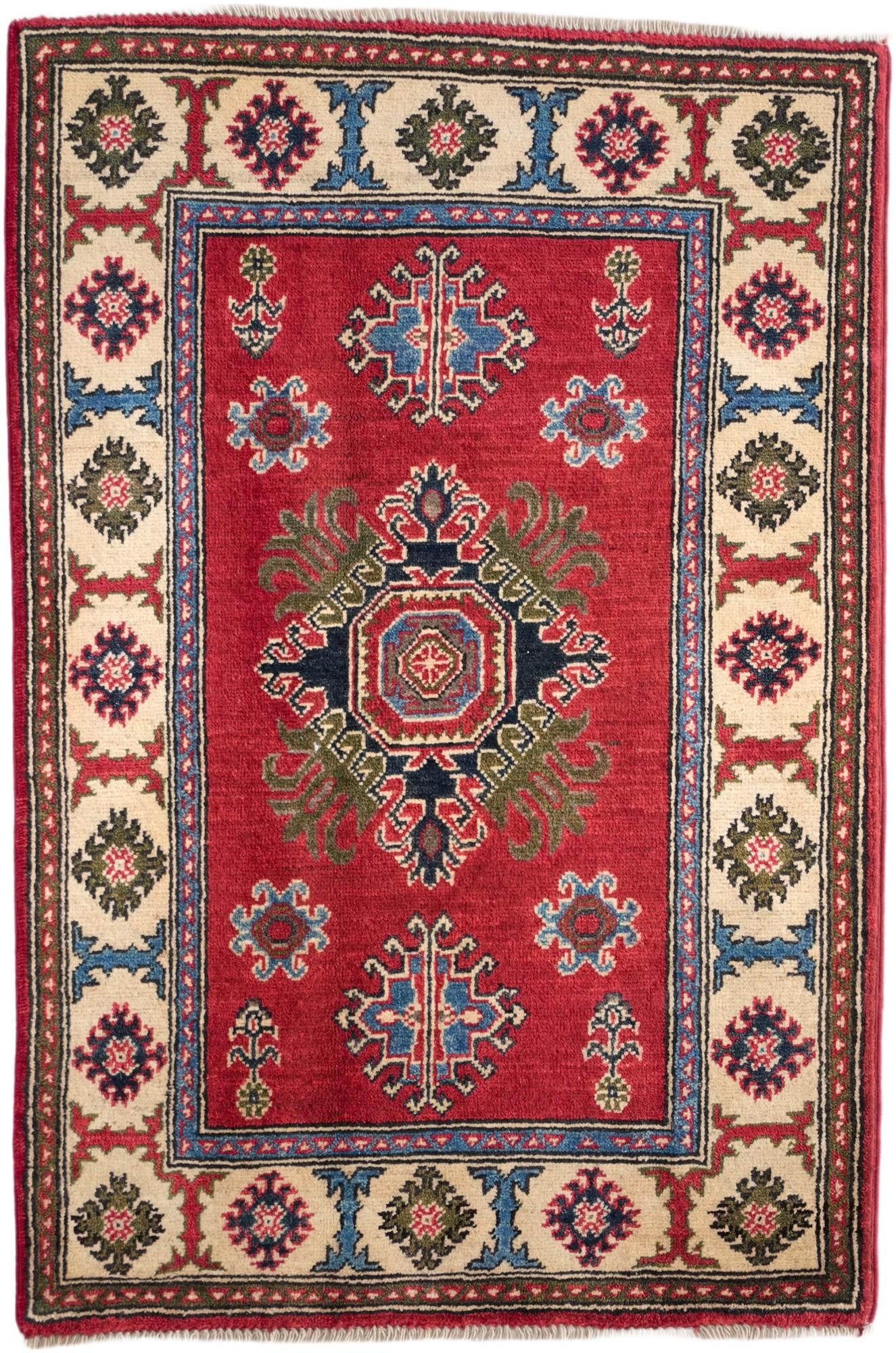 2' 7 x 3' 10 Hand Knotted Kazak Rug