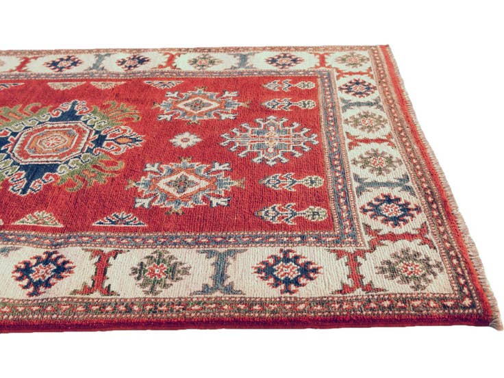 Detail image of 3' 5 x 4' 10 Hand Knotted Kazak Rug