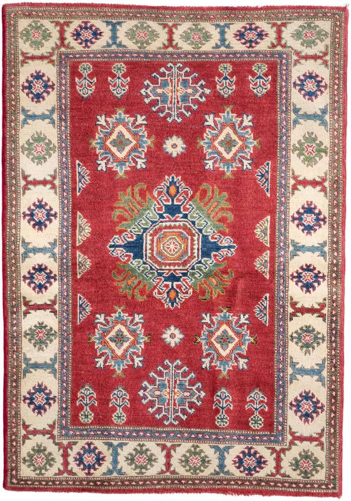 3' 5 x 4' 10 Hand Knotted Kazak Rug