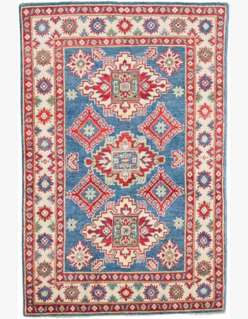 3' 5 x 5' 1 Hand Knotted Kazak Rug