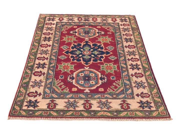 2' 11 x 4' 3 Hand Knotted Kazak Rug