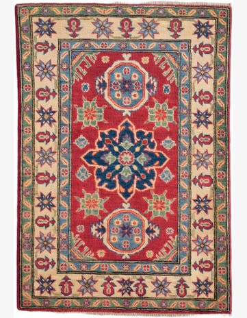 2' 11 x 4' 3 Hand Knotted Kazak Rug