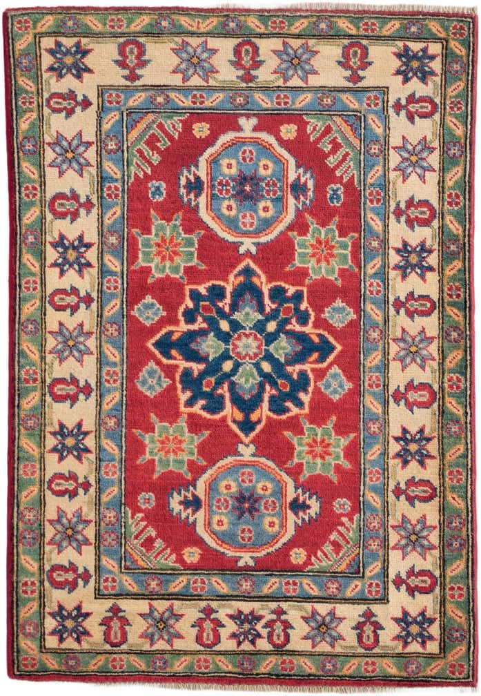 2' 11 x 4' 3 Hand Knotted Kazak Rug