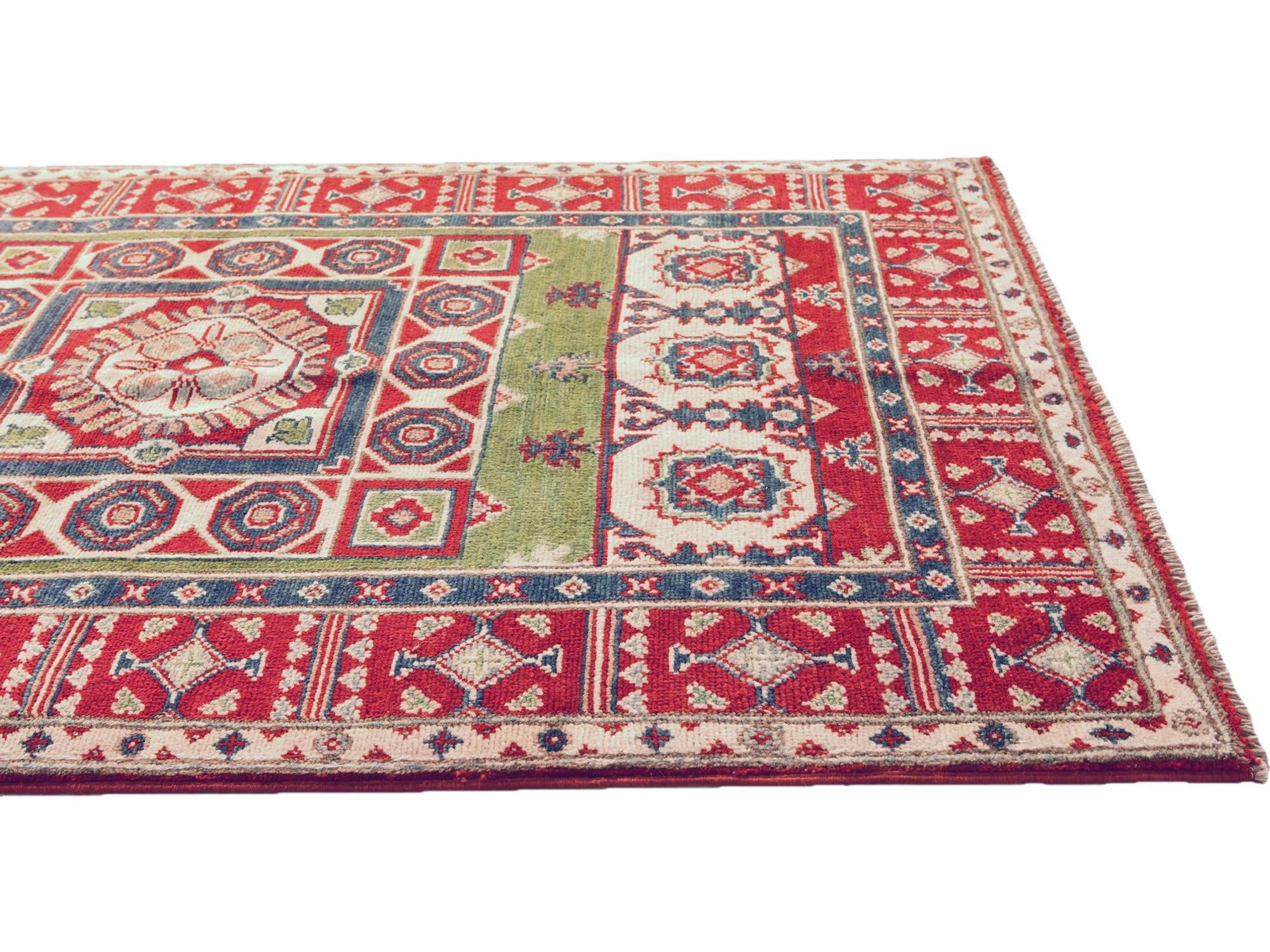 3' 5 x 5' Hand Knotted Kazak Rug