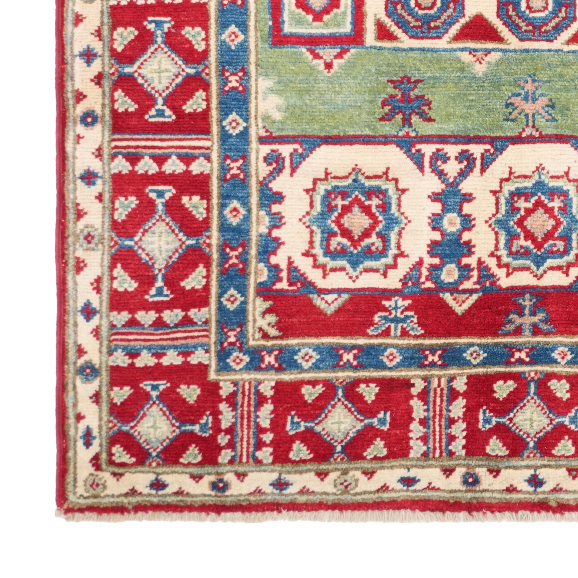 3' 5 x 5' Hand Knotted Kazak Rug