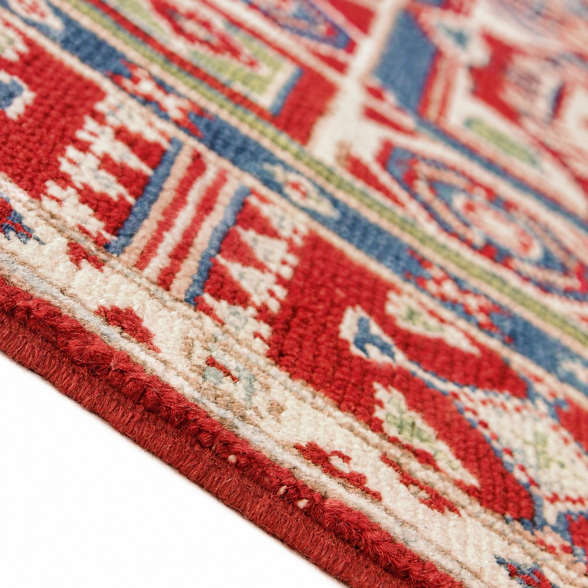 3' 5 x 5' Hand Knotted Kazak Rug