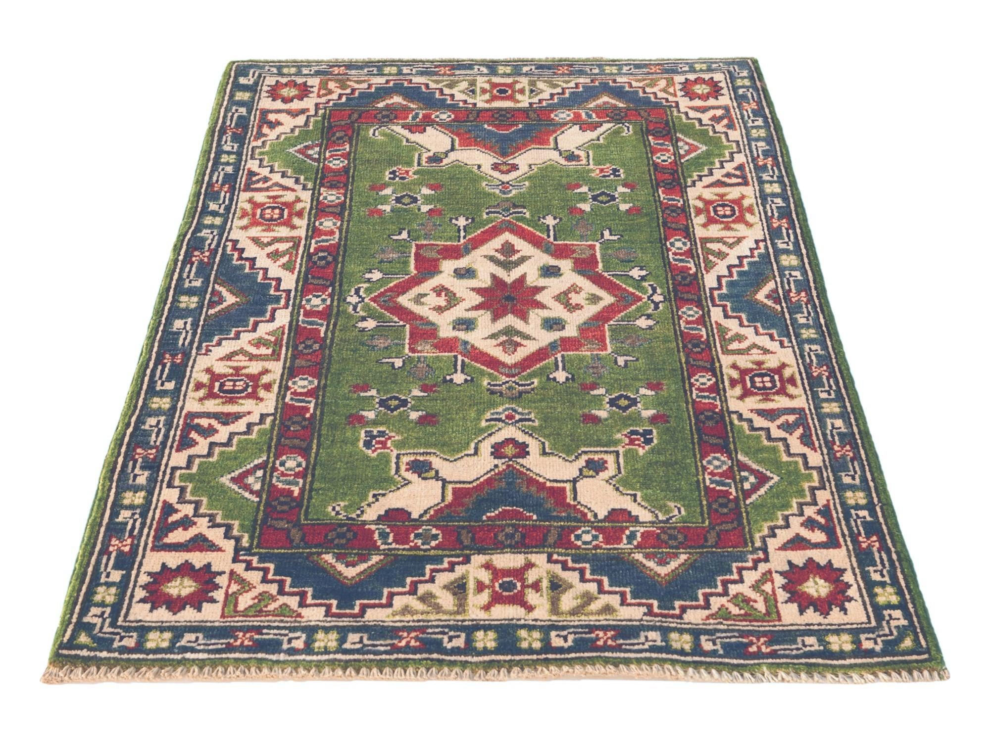 2' 9 x 4' 3 Hand Knotted Kazak Rug