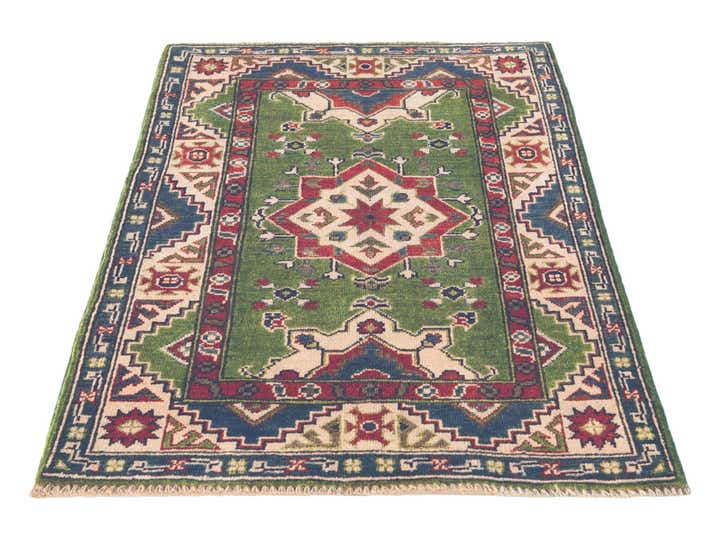 2' 9 x 4' 3 Hand Knotted Kazak Rug