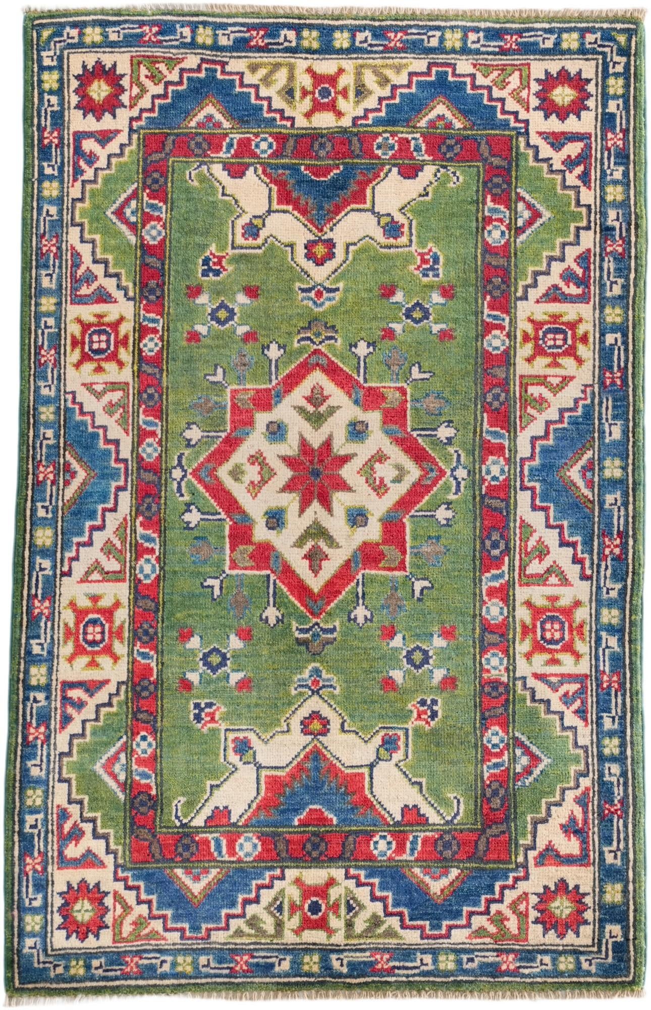 2' 9 x 4' 3 Hand Knotted Kazak Rug