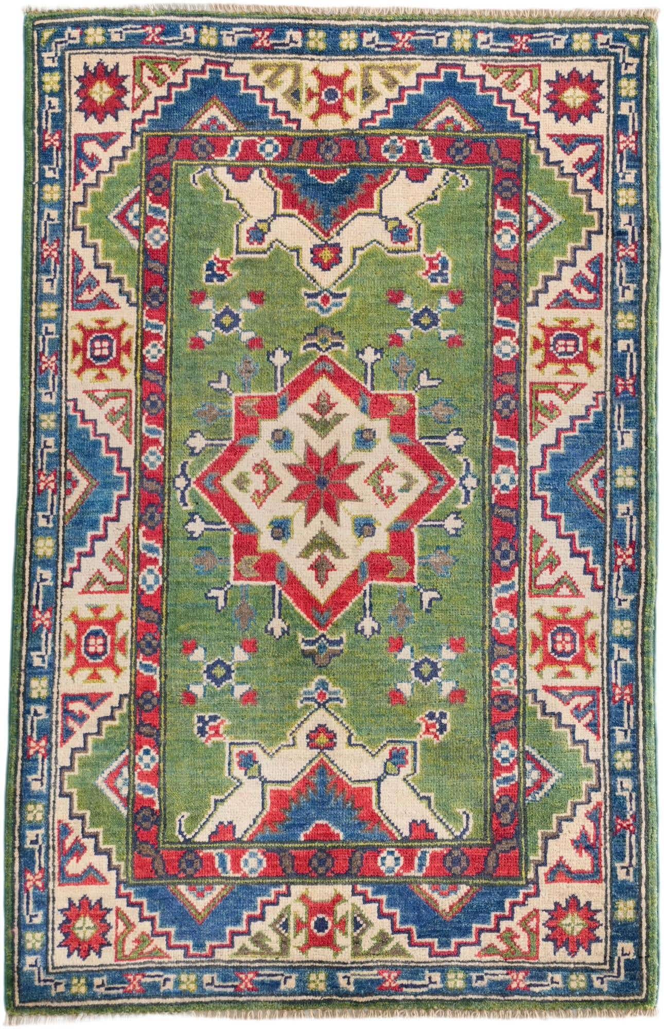 2' 9 x 4' 3 Hand Knotted Kazak Rug