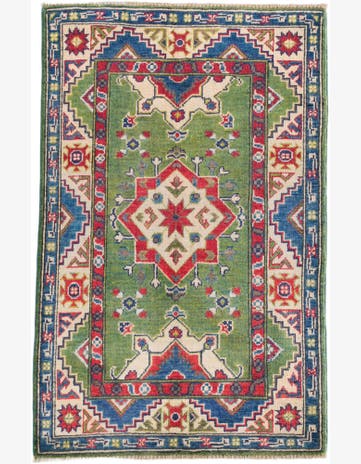 2' 9 x 4' 3 Hand Knotted Kazak Rug
