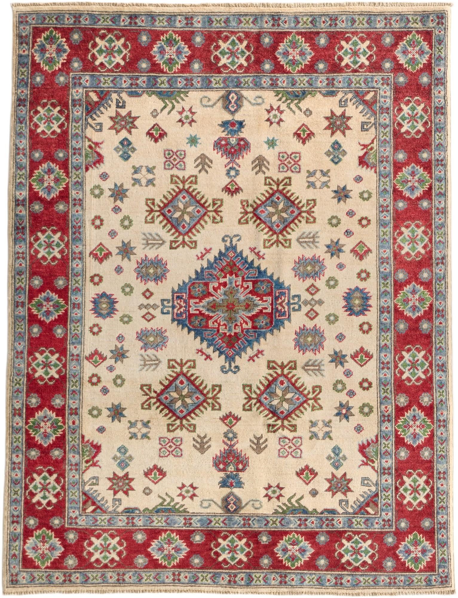 Detail image 2 of 10: 4' 11 x 6' 5 Hand Knotted Kazak Rug
