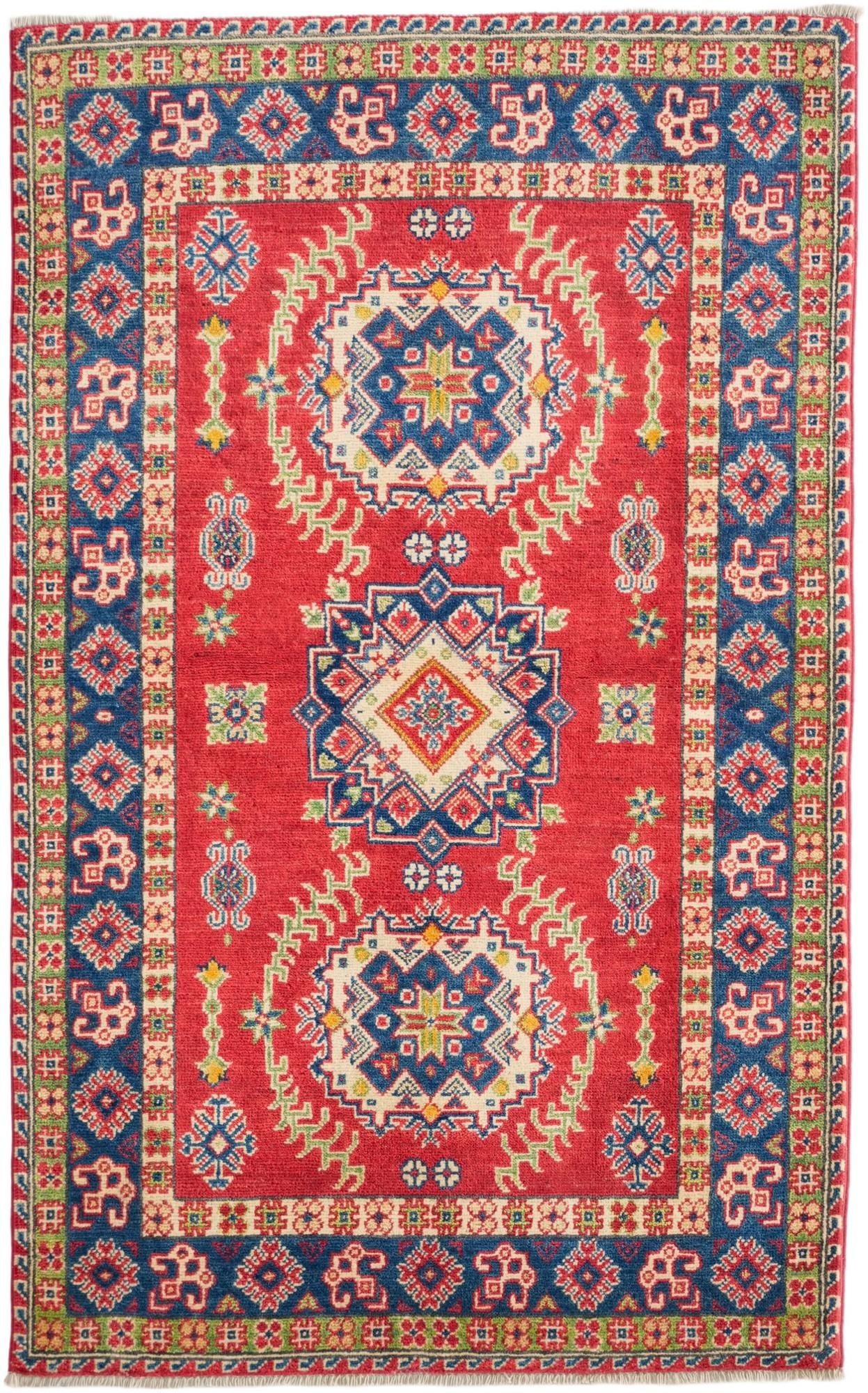 3' 4 x 5' 5 Hand Knotted Kazak Rug