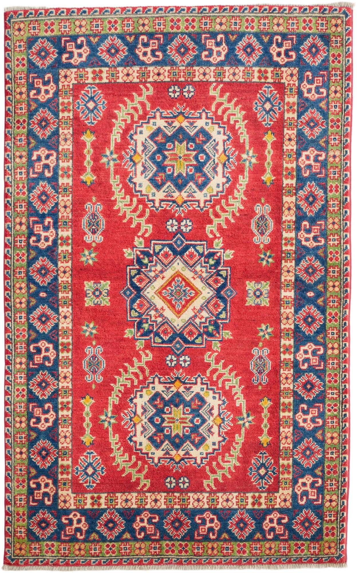 3' 4 x 5' 5 Hand Knotted Kazak Rug