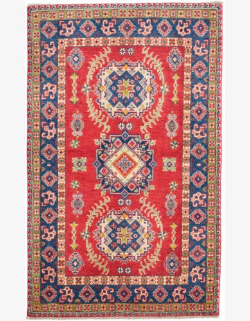 3' 4 x 5' 5 Hand Knotted Kazak Rug