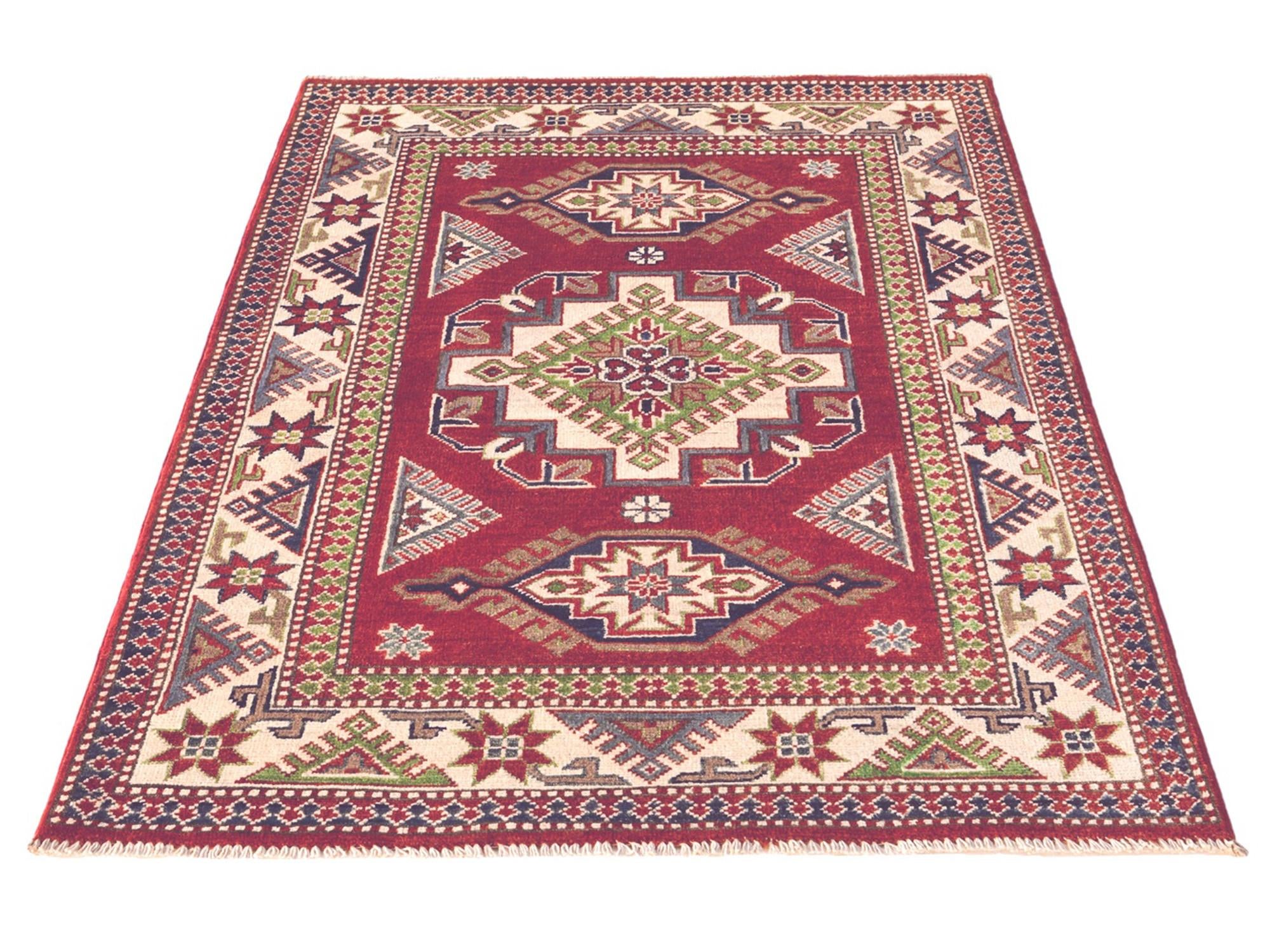 3' 6 x 4' 11 Hand Knotted Kazak Rug