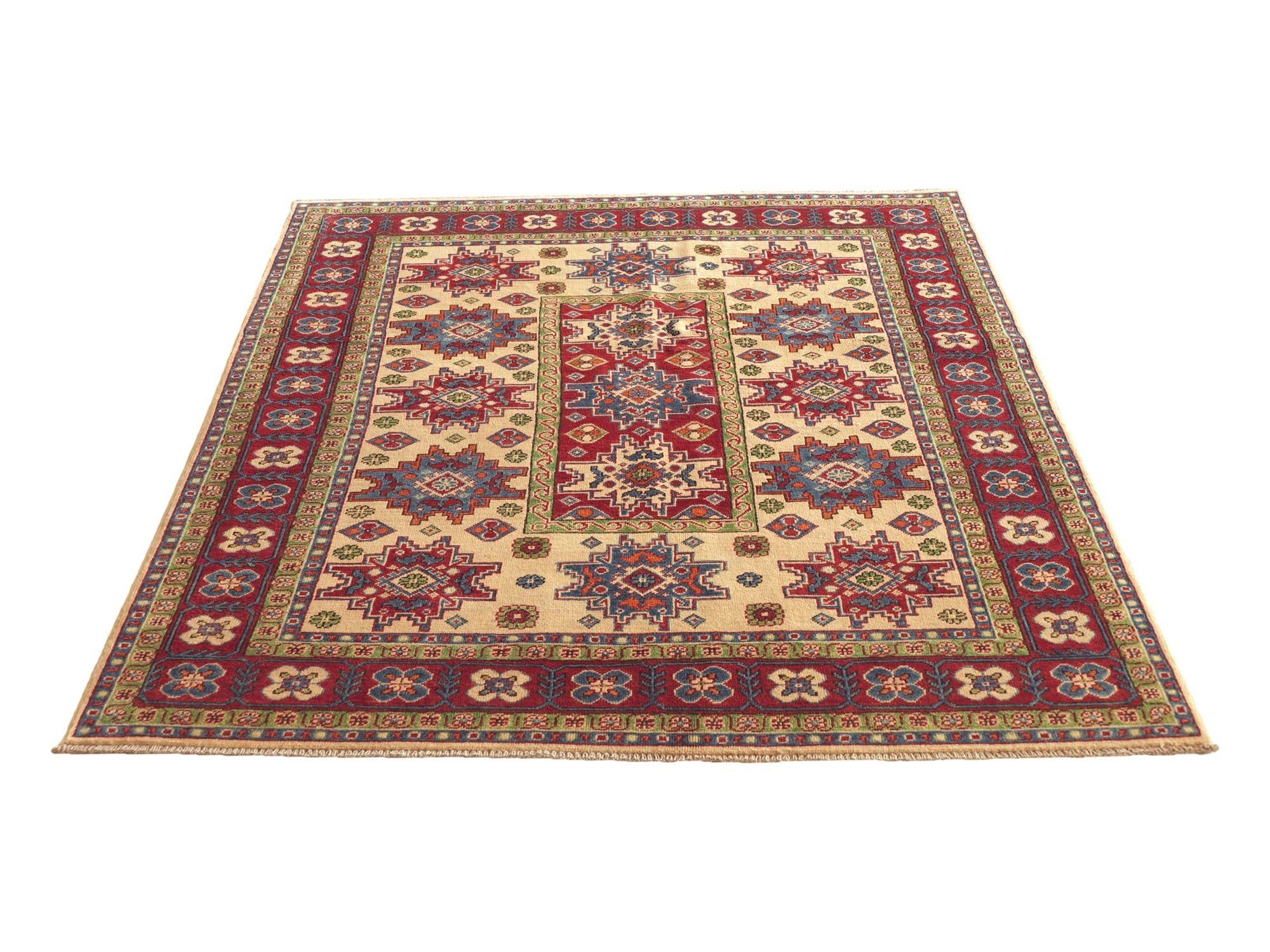 5' 1 x 7' Hand Knotted Kazak Rug