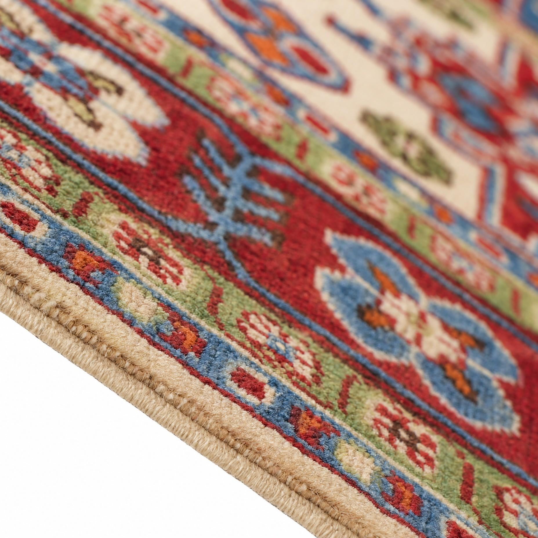 155cm x 215cm Handgeknüpft Kazak Teppich