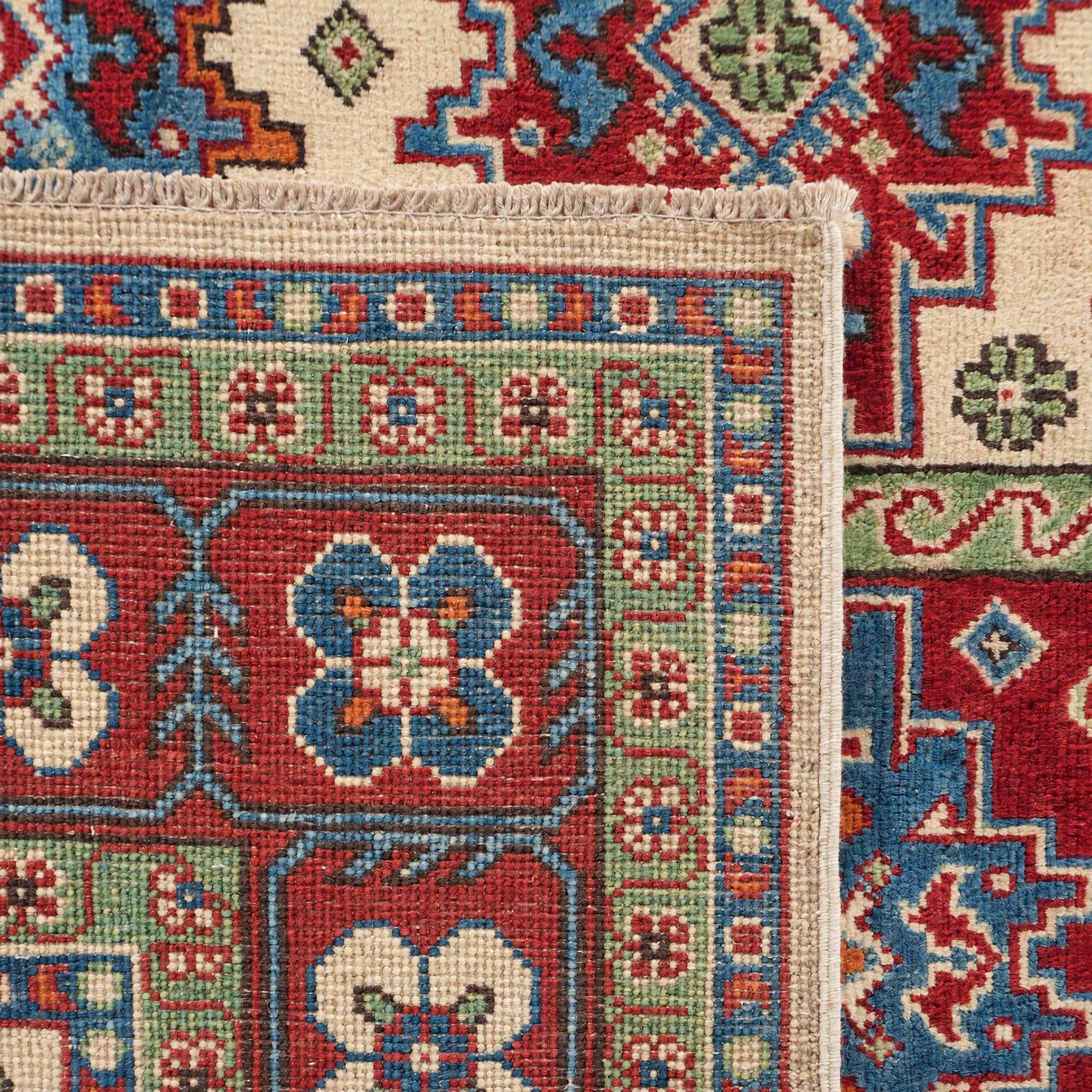 155cm x 215cm Handgeknüpft Kazak Teppich