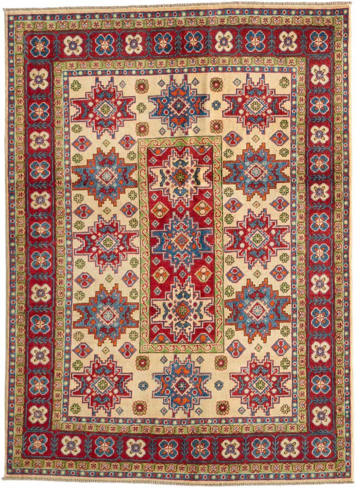 5' 1 x 7' Hand Knotted Kazak Rug