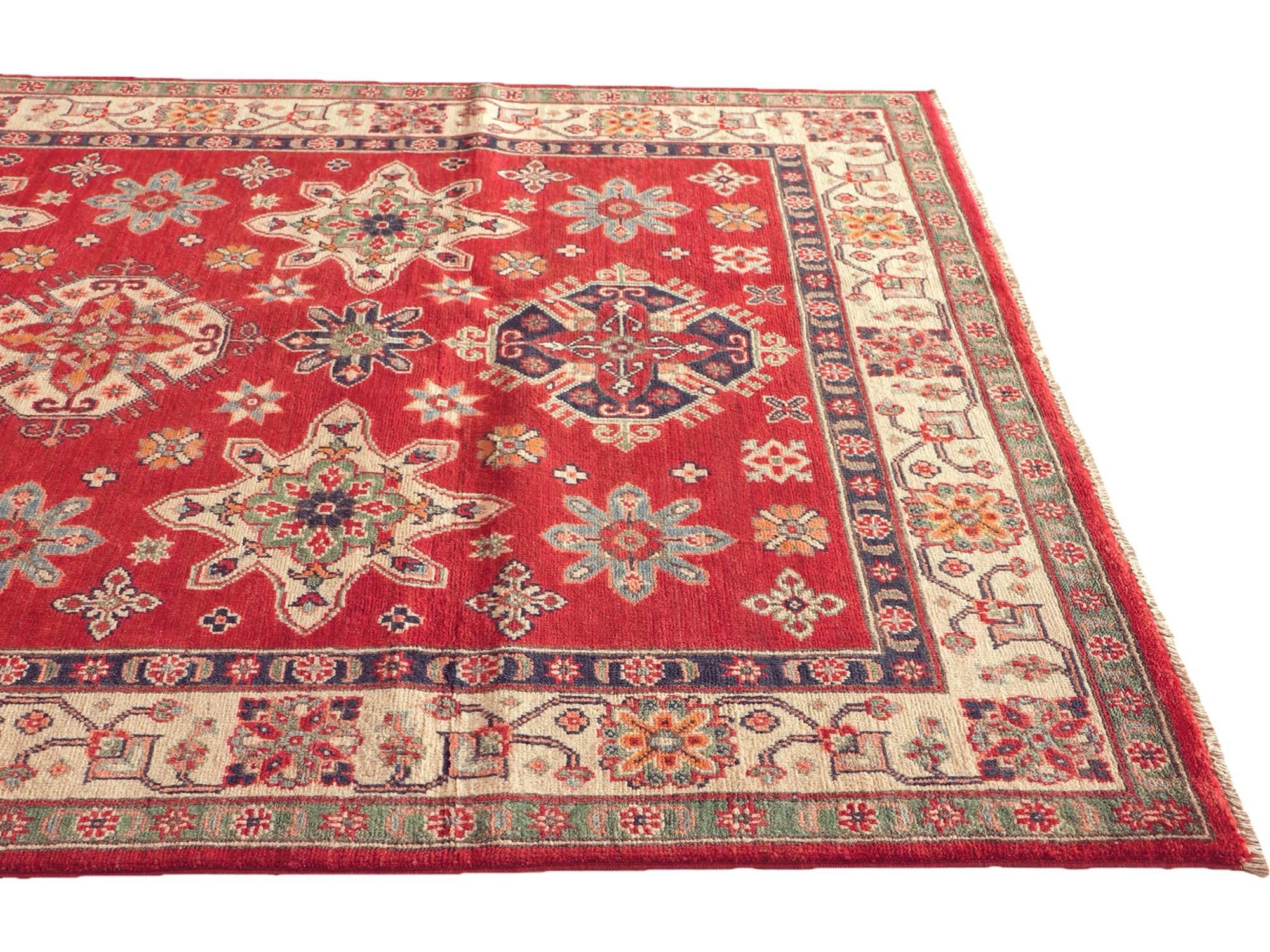 Detail image 6 of 10: 5' 1 x 7' Hand Knotted Kazak Rug