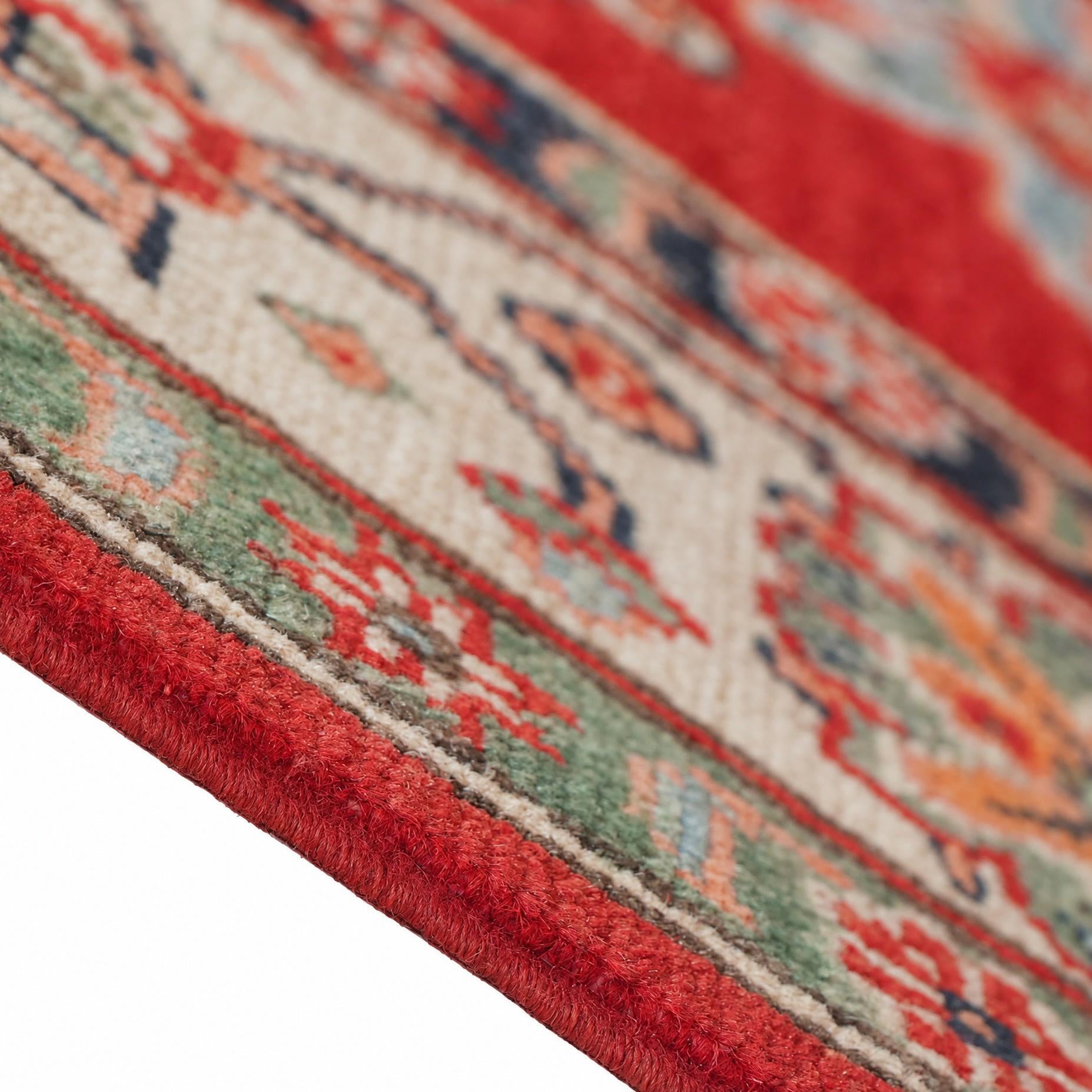155cm x 215cm Handgeknüpft Kazak Teppich