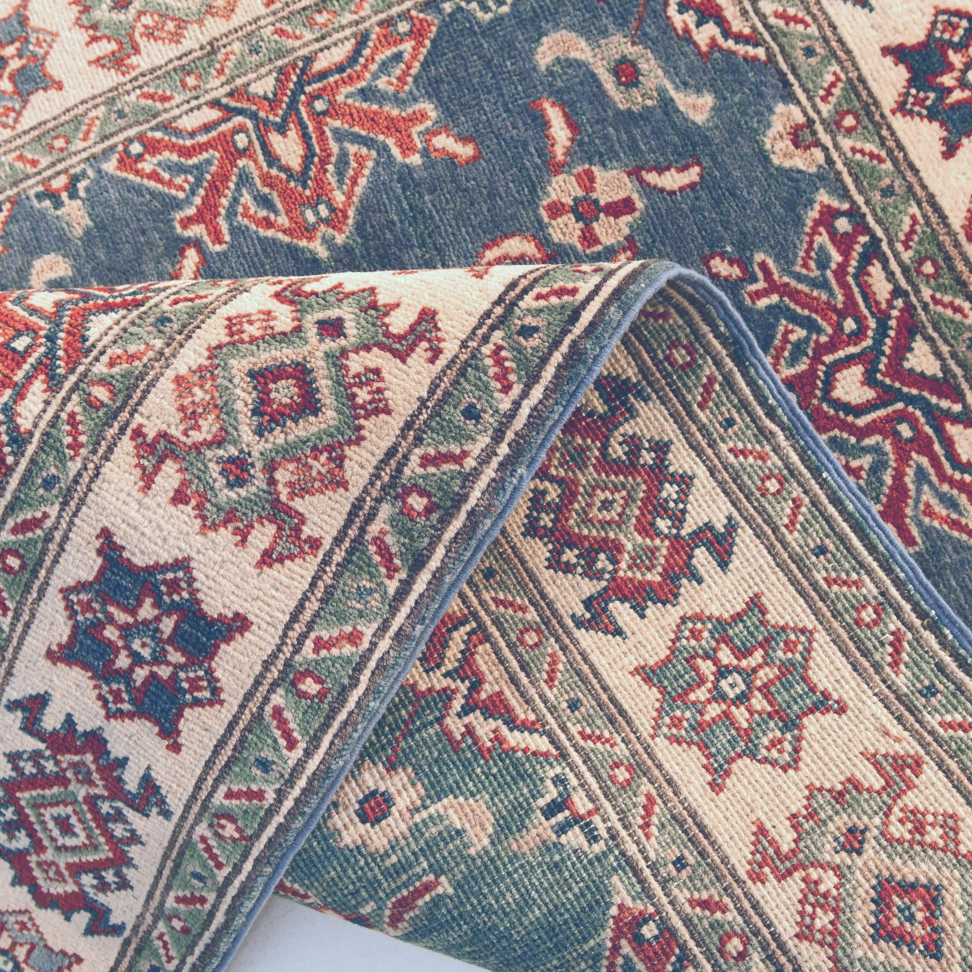 3' 5 x 4' 10 Hand Knotted Kazak Rug