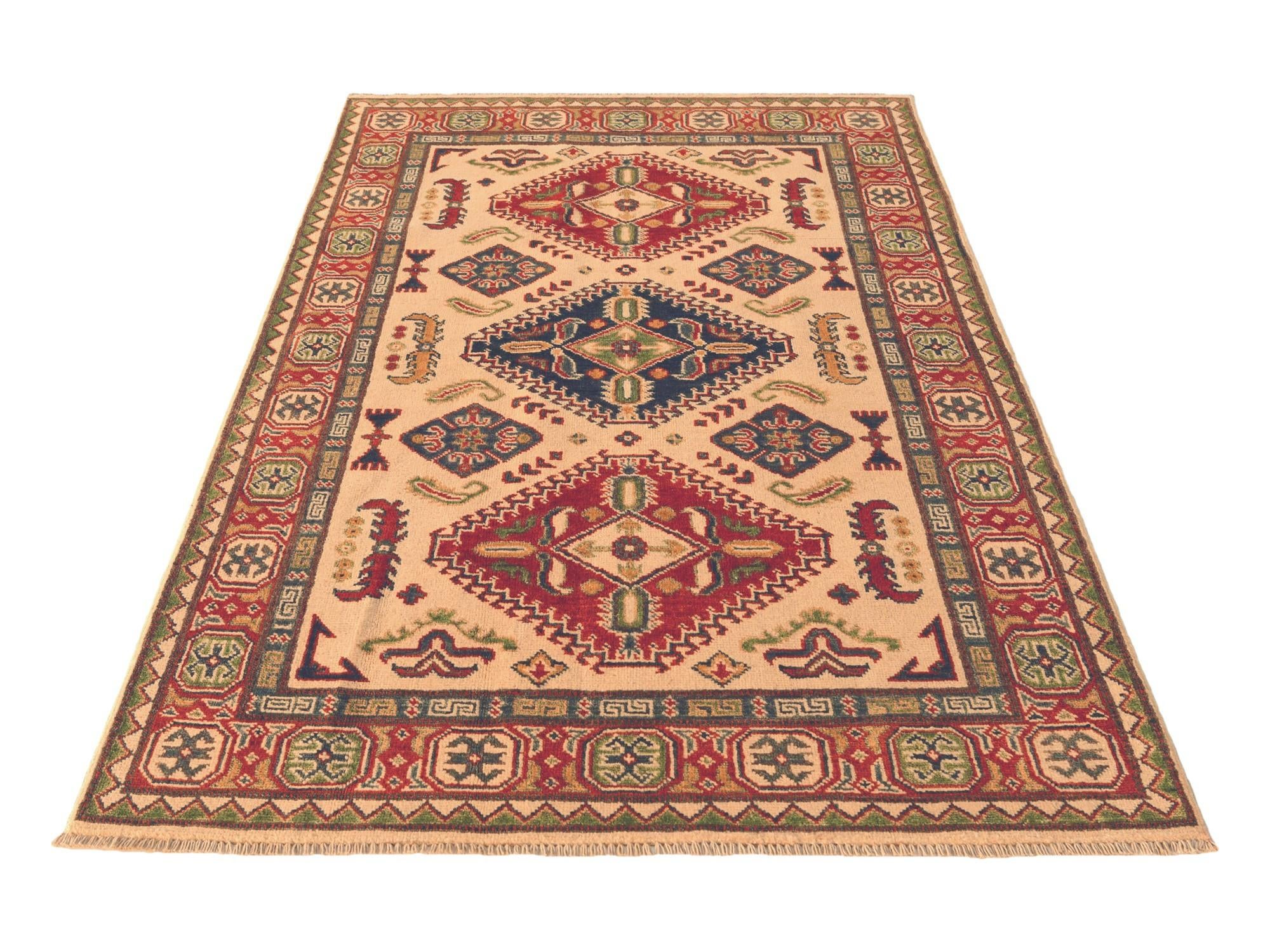 3' 11 x 6' 3 Hand Knotted Kazak Rug
