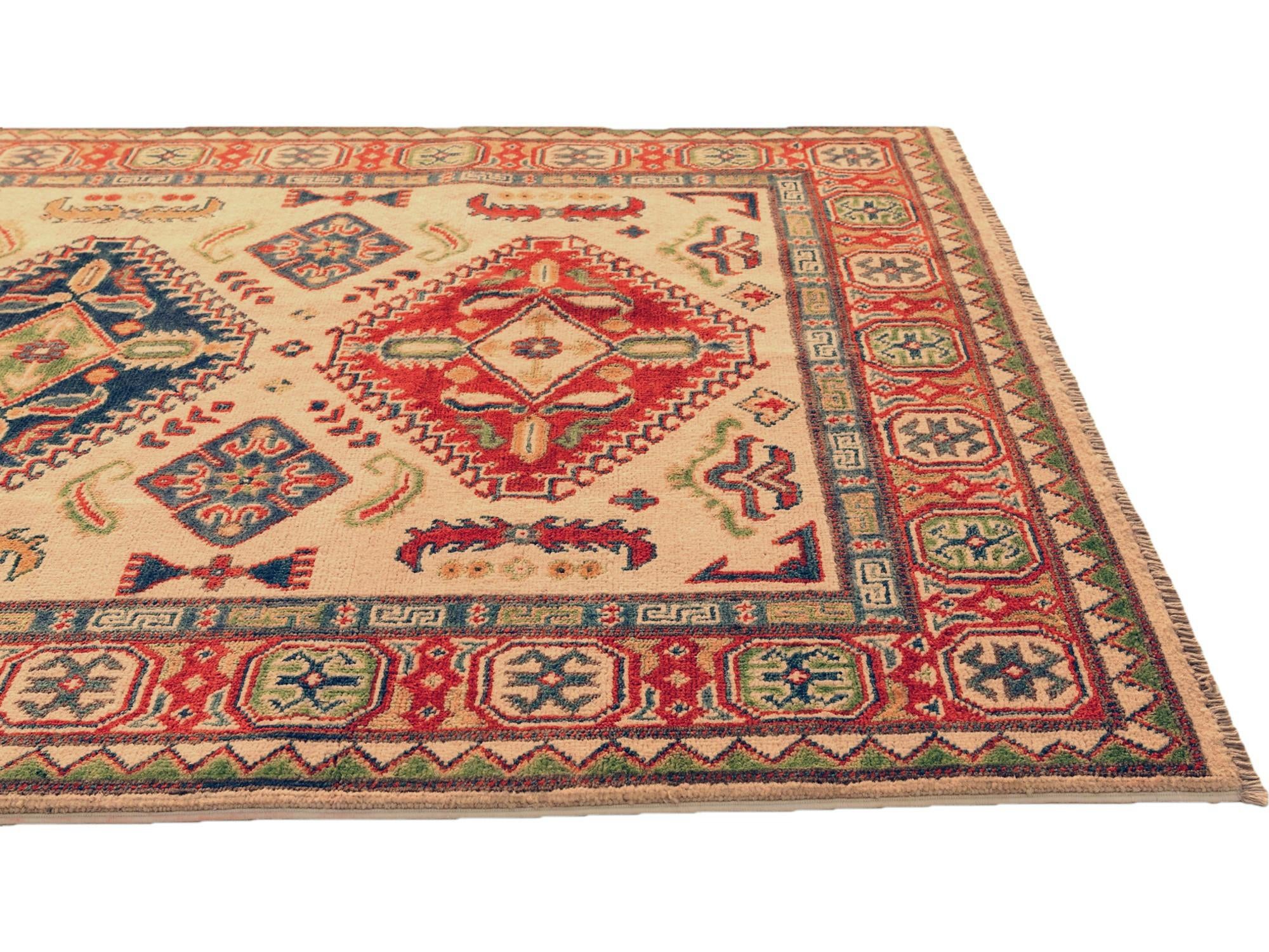 3' 11 x 6' 3 Hand Knotted Kazak Rug