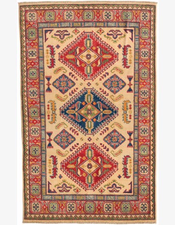 3' 11 x 6' 3 Hand Knotted Kazak Rug