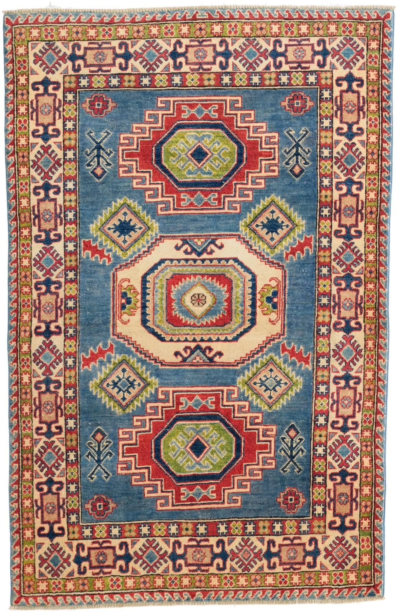 3' 10 x 5' 11 Hand Knotted Kazak Rug