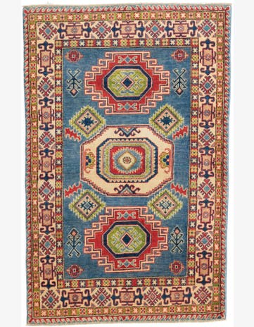 3' 10 x 5' 11 Hand Knotted Kazak Rug