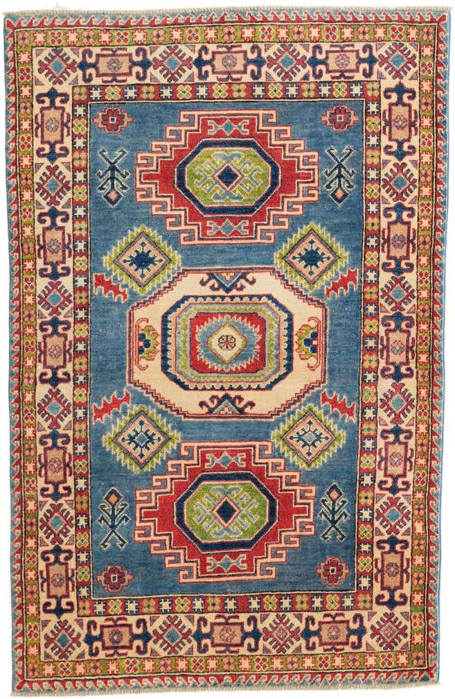 3' 10 x 5' 11 Hand Knotted Kazak Rug
