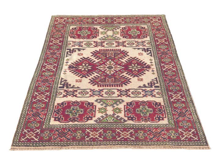 3' 5 x 4' 11 Hand Knotted Kazak Rug