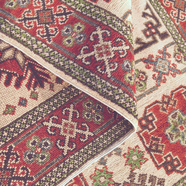 Detail image of 3' 5 x 4' 11 Hand Knotted Kazak Rug