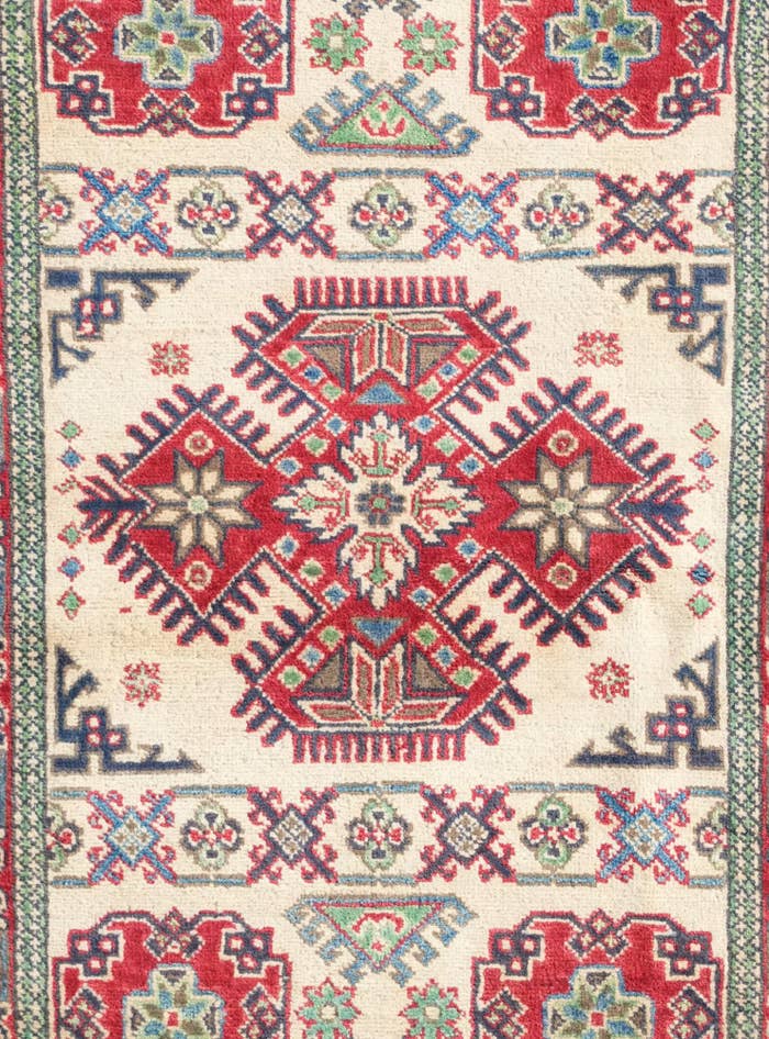 Detail image of 3' 5 x 4' 11 Hand Knotted Kazak Rug