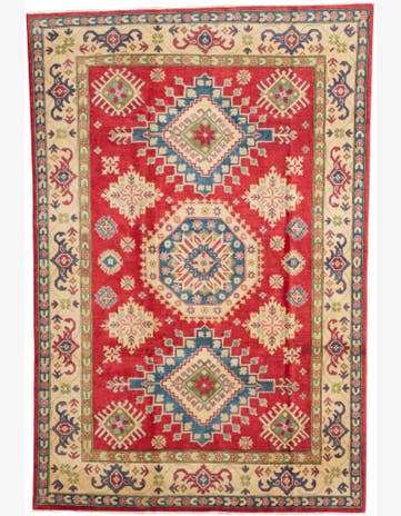 6' 8 x 9' 9 Hand Knotted Kazak Rug