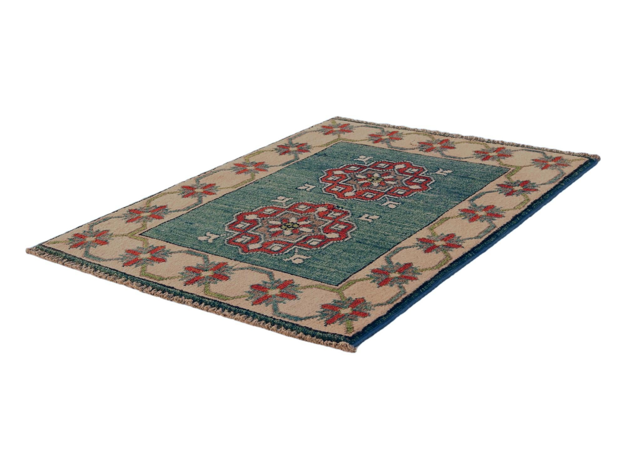 2' x 2' 8 Hand Knotted Kazak Rug