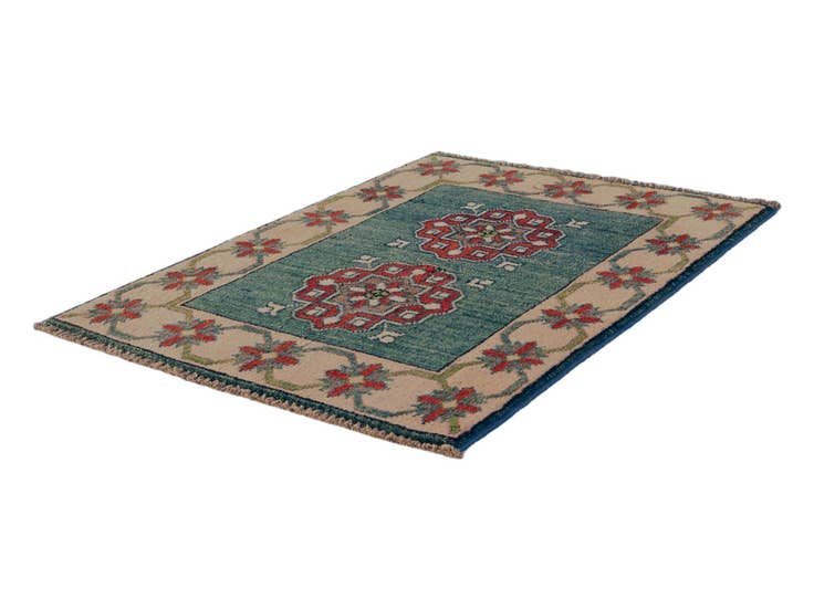 Detail image of 2' x 2' 8 Hand Knotted Kazak Rug