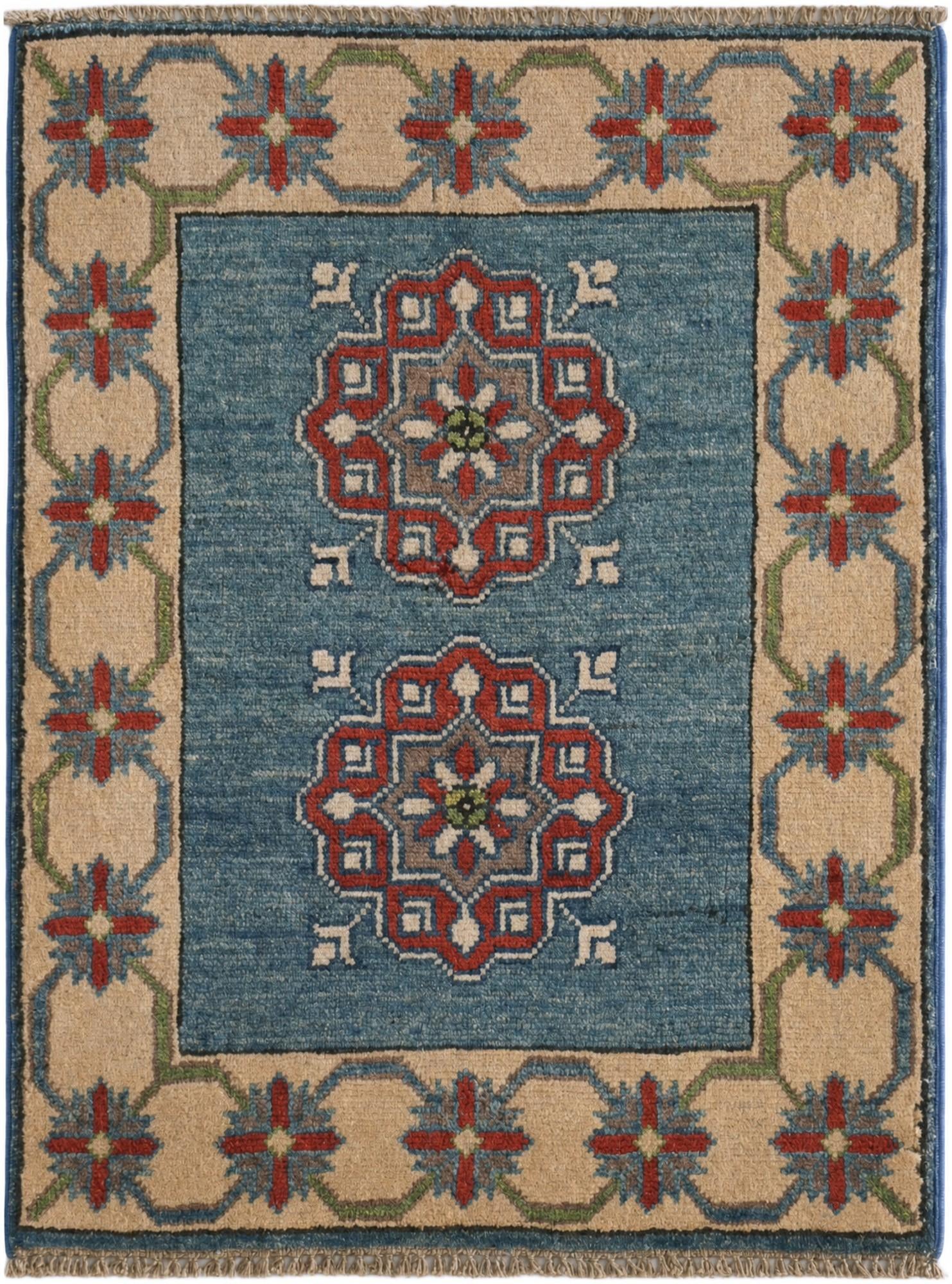 2' x 2' 8 Hand Knotted Kazak Rug
