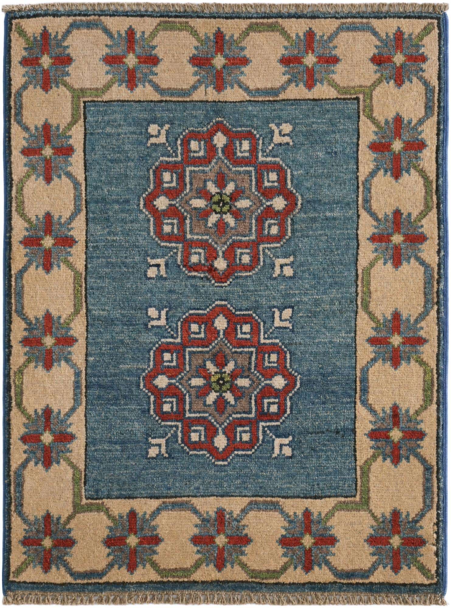 2' x 2' 8 Hand Knotted Kazak Rug