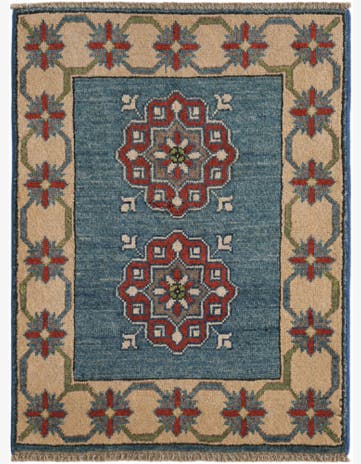 2' x 2' 8 Hand Knotted Kazak Rug