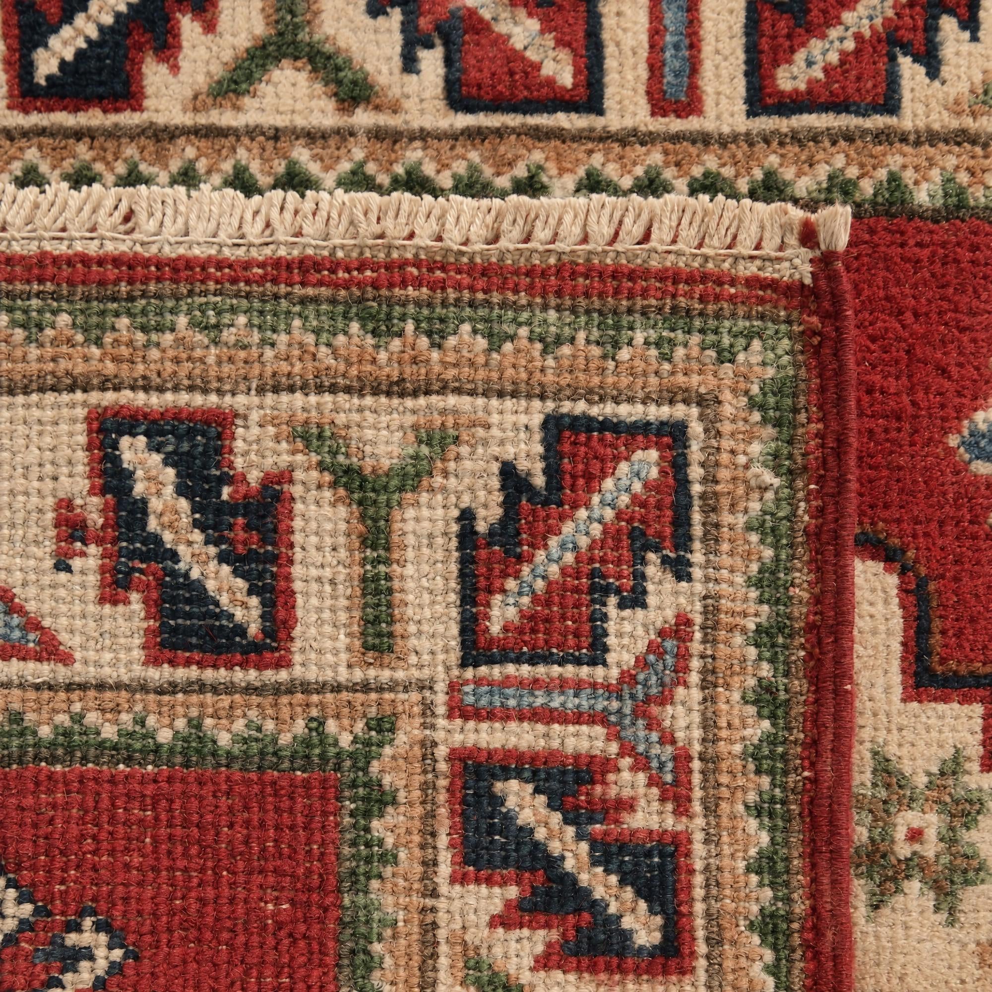 60cm x 90cm Hand Knotted Kazak Rug