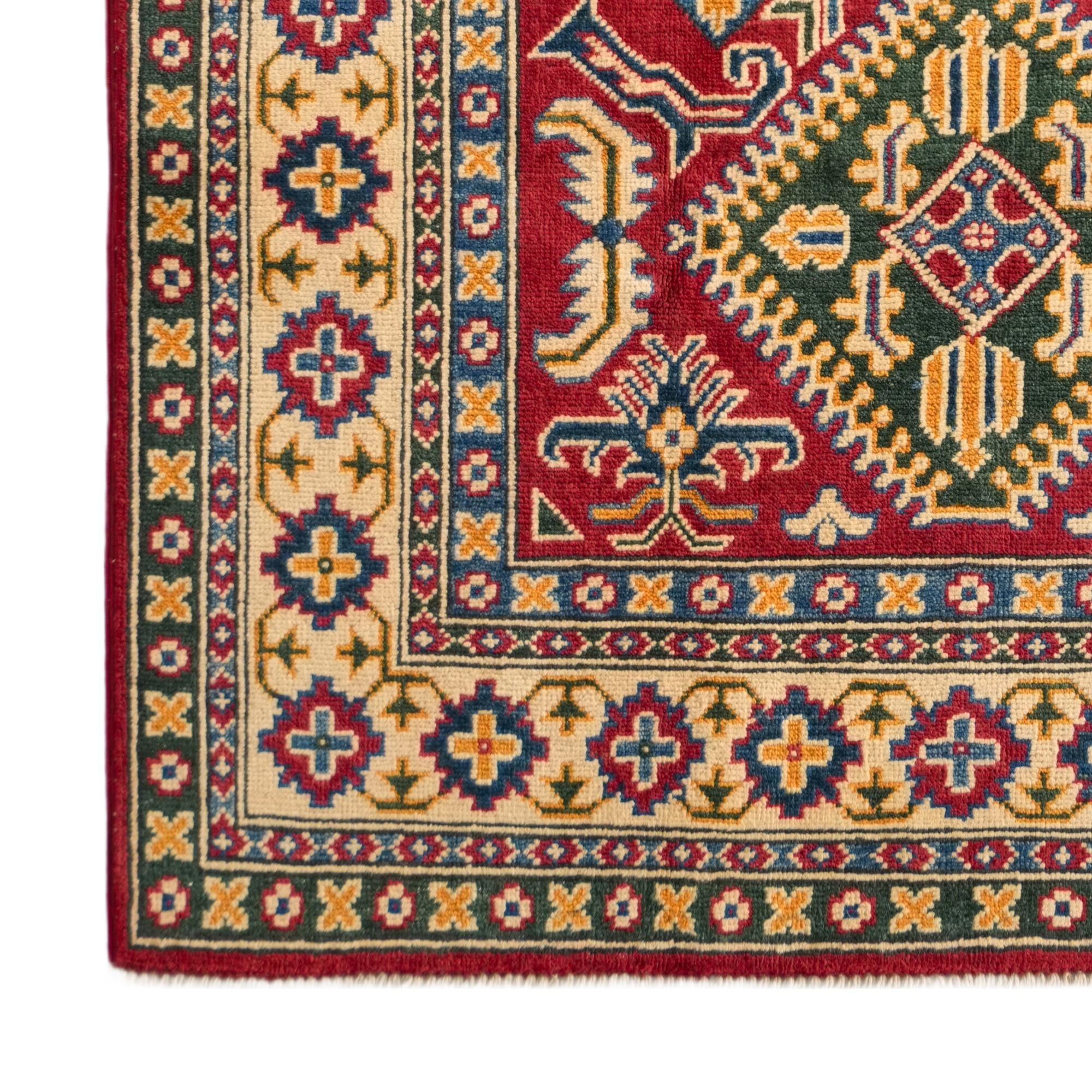 Detail image 7 of 10: 3' 10 x 6' 1 Hand Knotted Kazak Rug