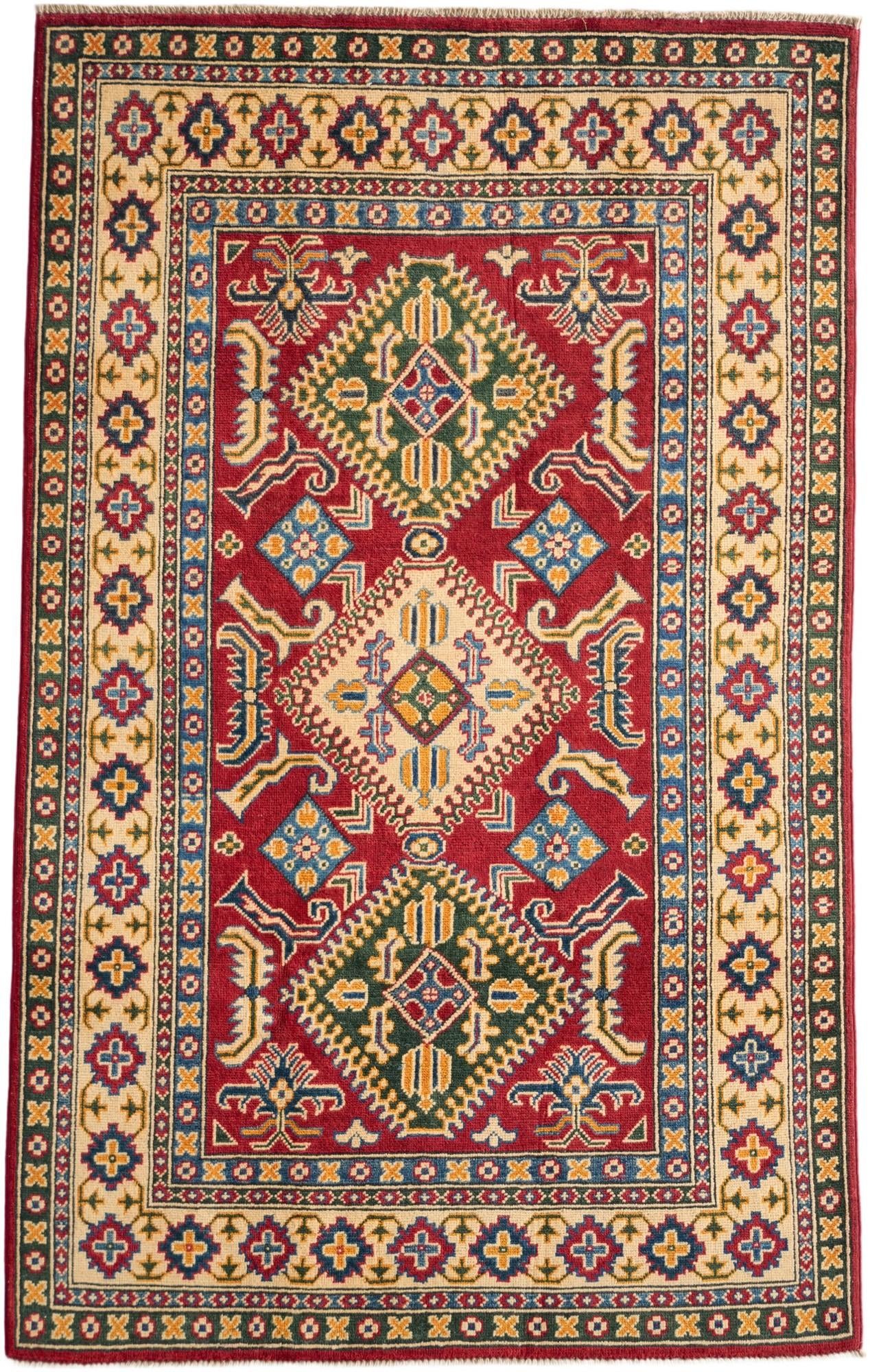 Detail image 2 of 10: 3' 10 x 6' 1 Hand Knotted Kazak Rug