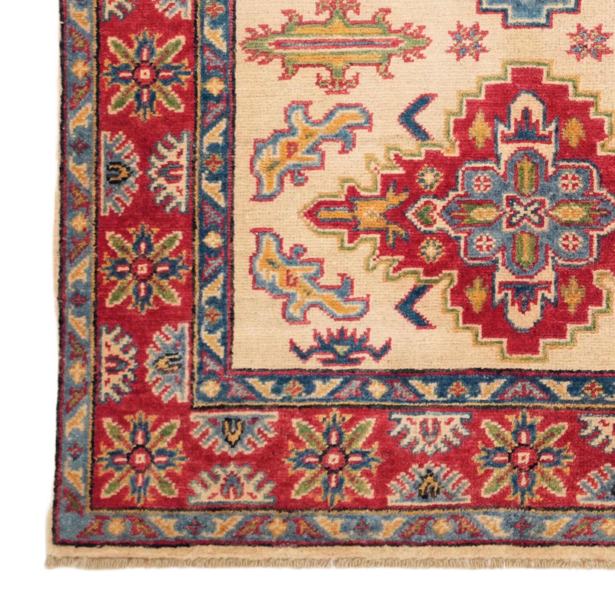 3' 6 x 5' Hand Knotted Kazak Rug