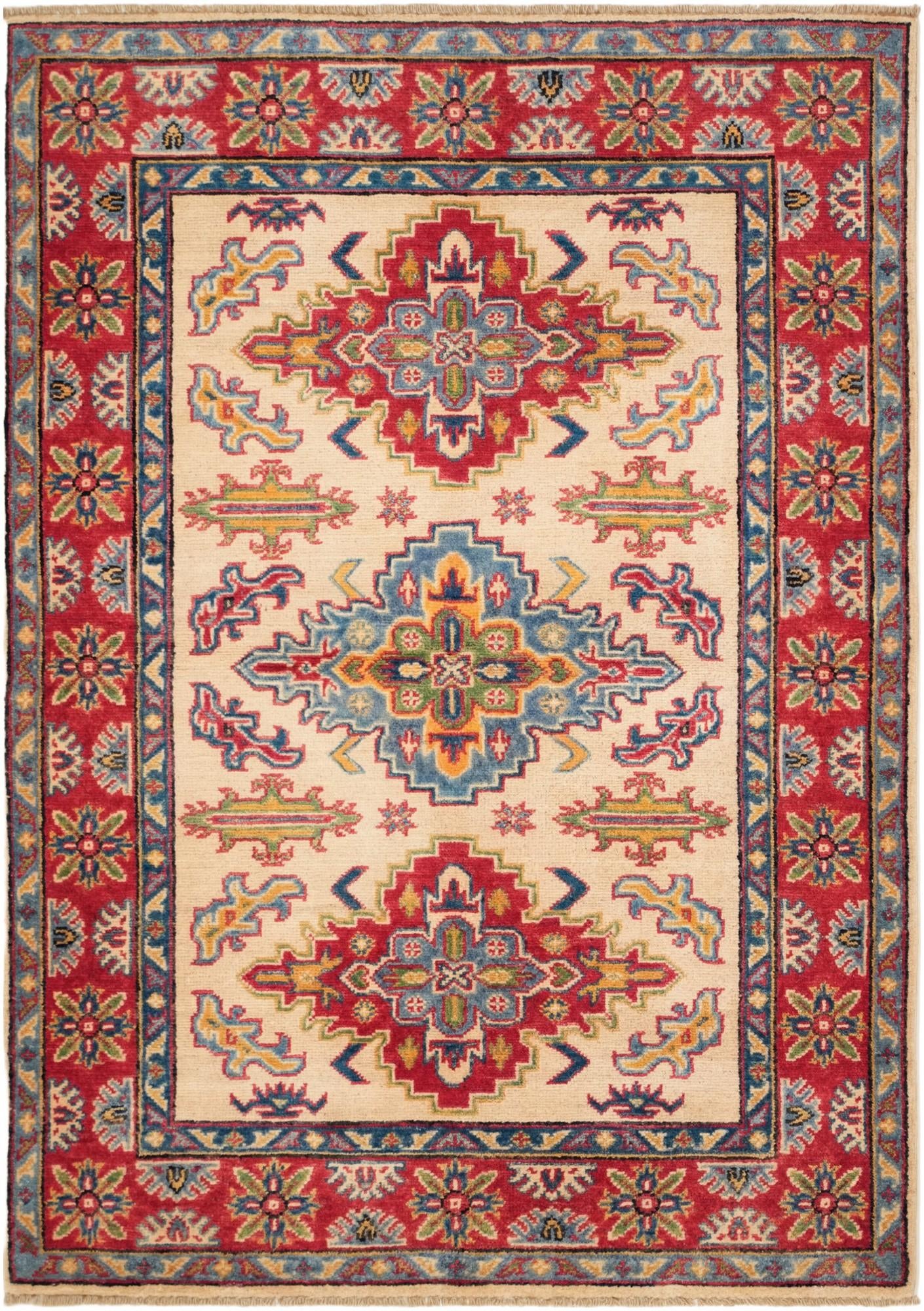 3' 6 x 5' Hand Knotted Kazak Rug