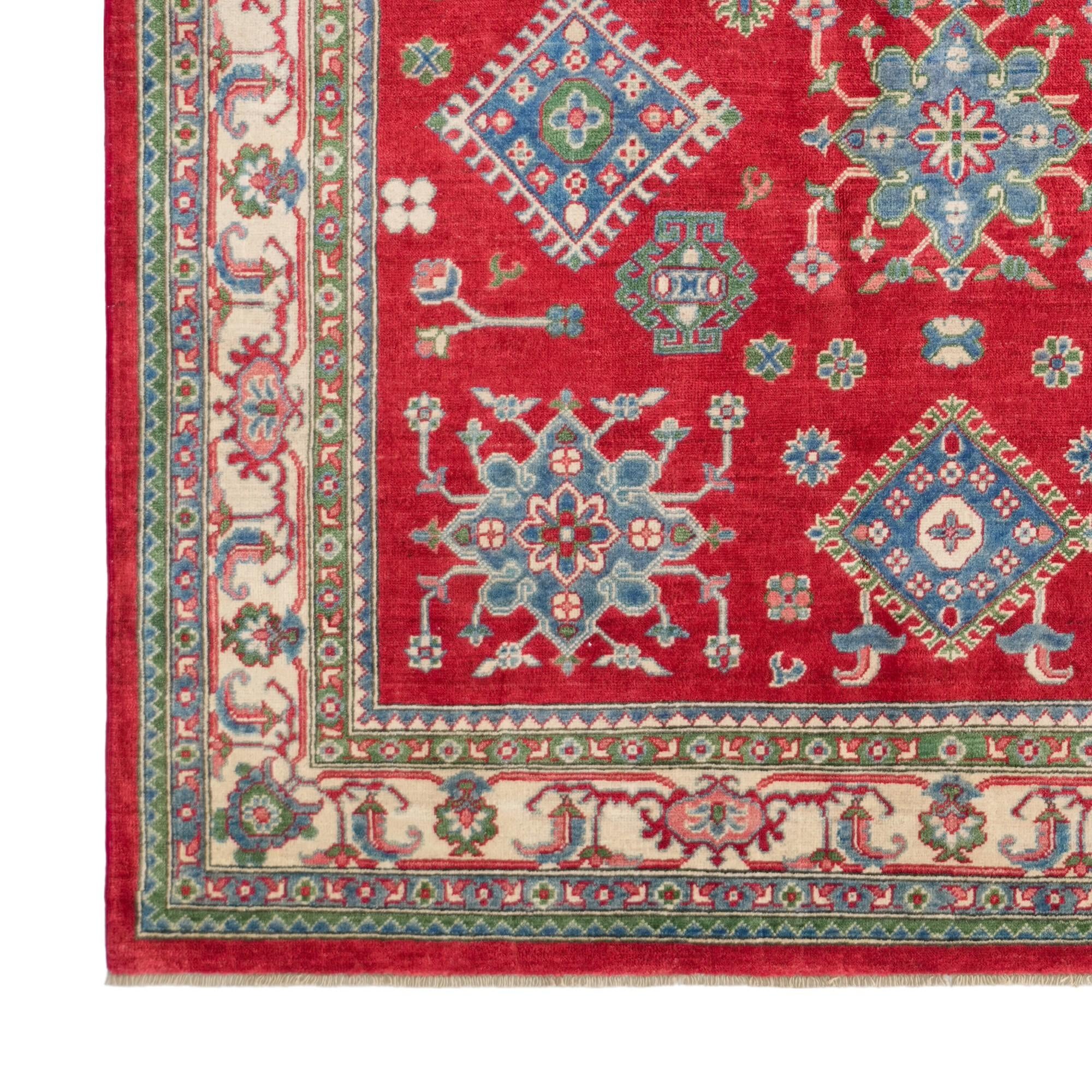6' 8 x 9' 9 Hand Knotted Kazak Rug